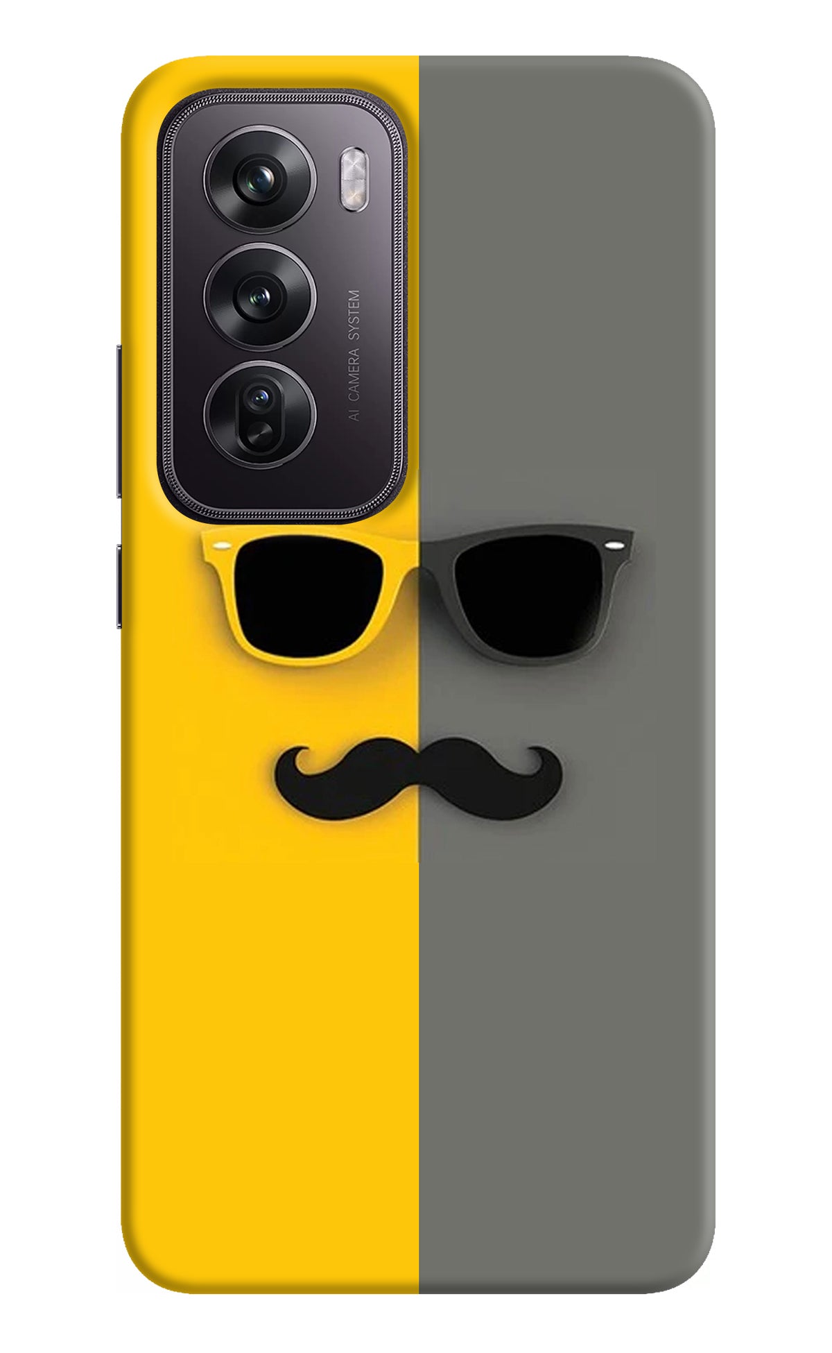 Sunglasses with Mustache Oppo Reno12 Pro 5G Back Cover
