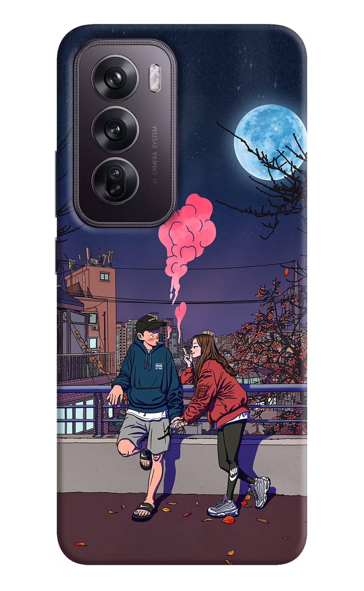 Chilling Couple Oppo Reno12 Pro 5G Hard Case Back Cover by Casekaro