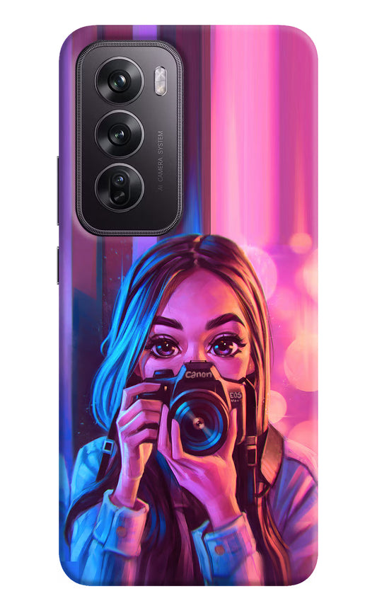 Girl Photographer Oppo Reno12 Pro 5G Hard Case Back Cover by Casekaro