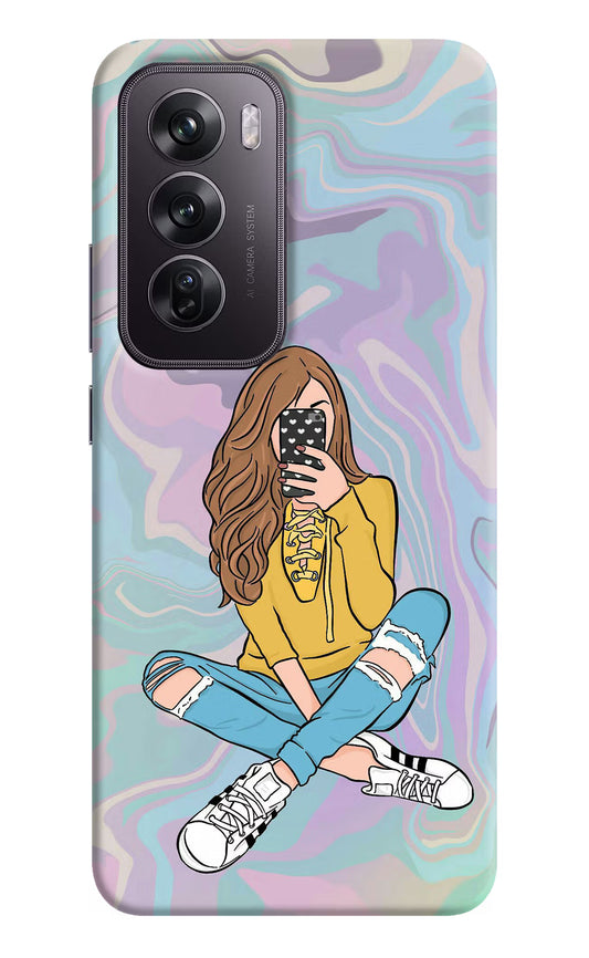 Selfie Girl Oppo Reno12 Pro 5G Hard Case Back Cover by Casekaro