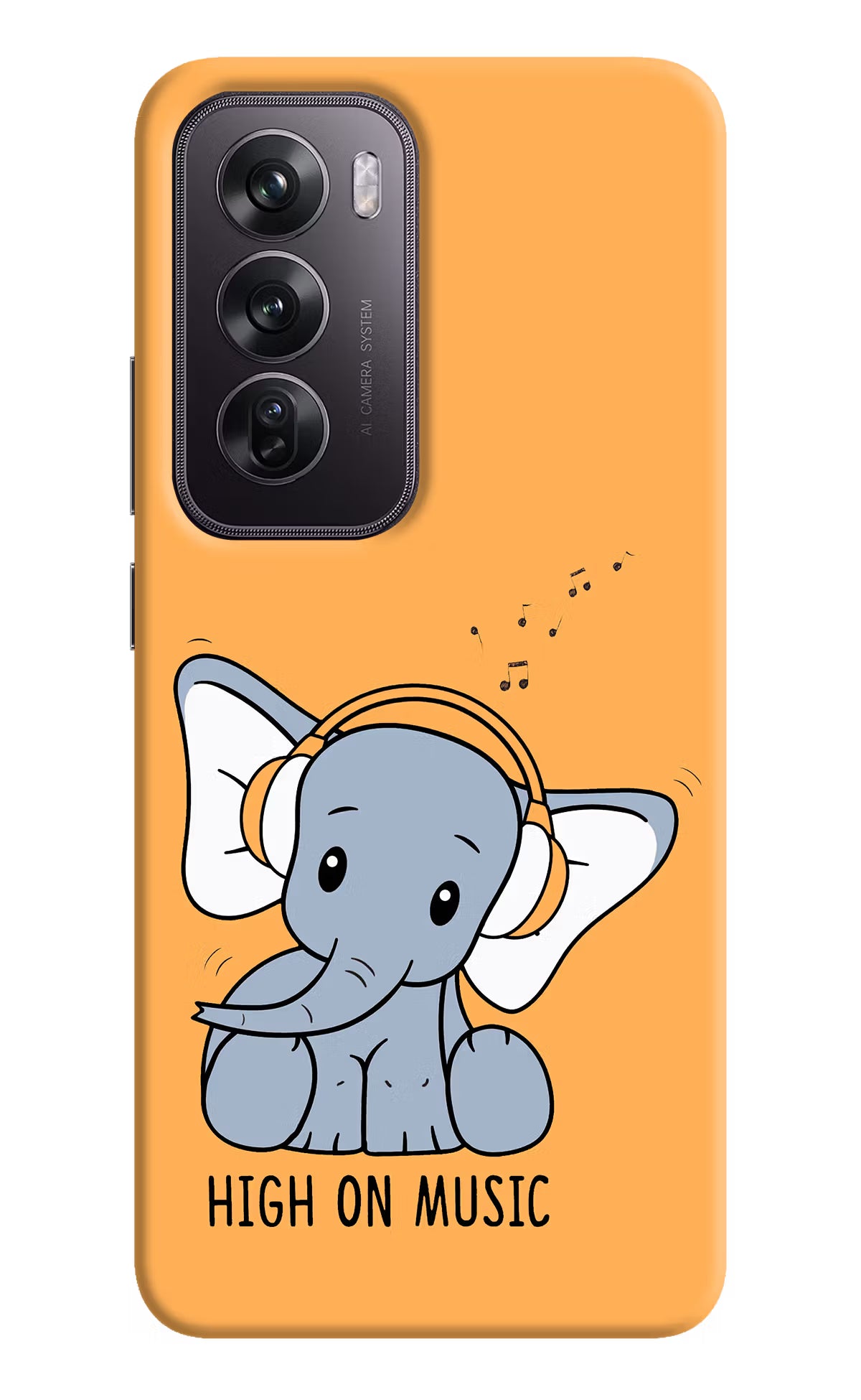 High On Music Oppo Reno12 Pro 5G Hard Case Back Cover by Casekaro
