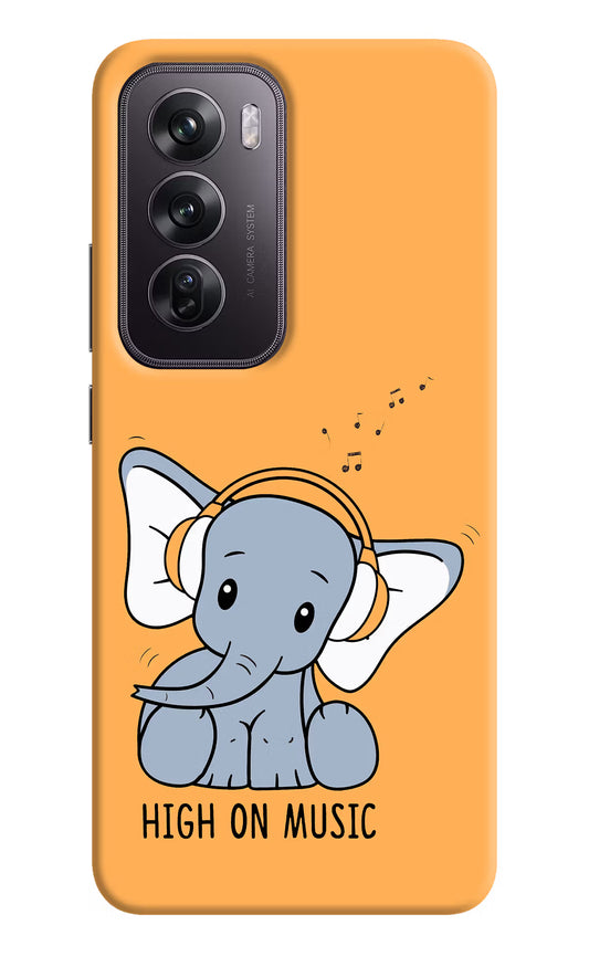 High On Music Oppo Reno12 Pro 5G Hard Case Back Cover by Casekaro
