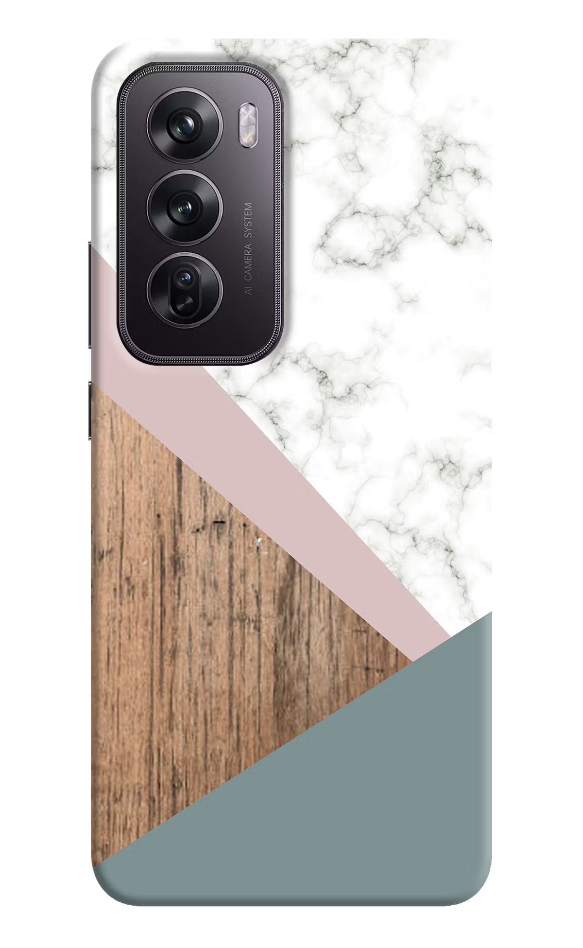 Marble wood Abstract Oppo Reno12 Pro 5G Hard Case Back Cover by Casekaro