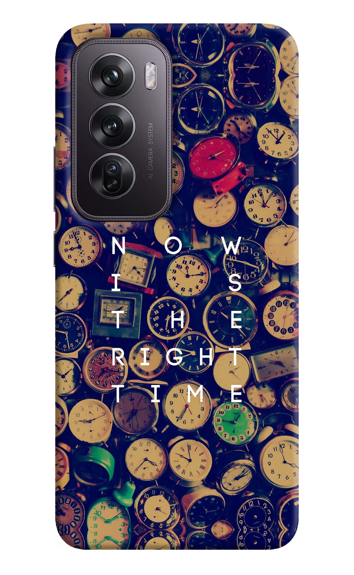 Now is the Right Time Quote Oppo Reno12 Pro 5G Hard Case Back Cover by Casekaro