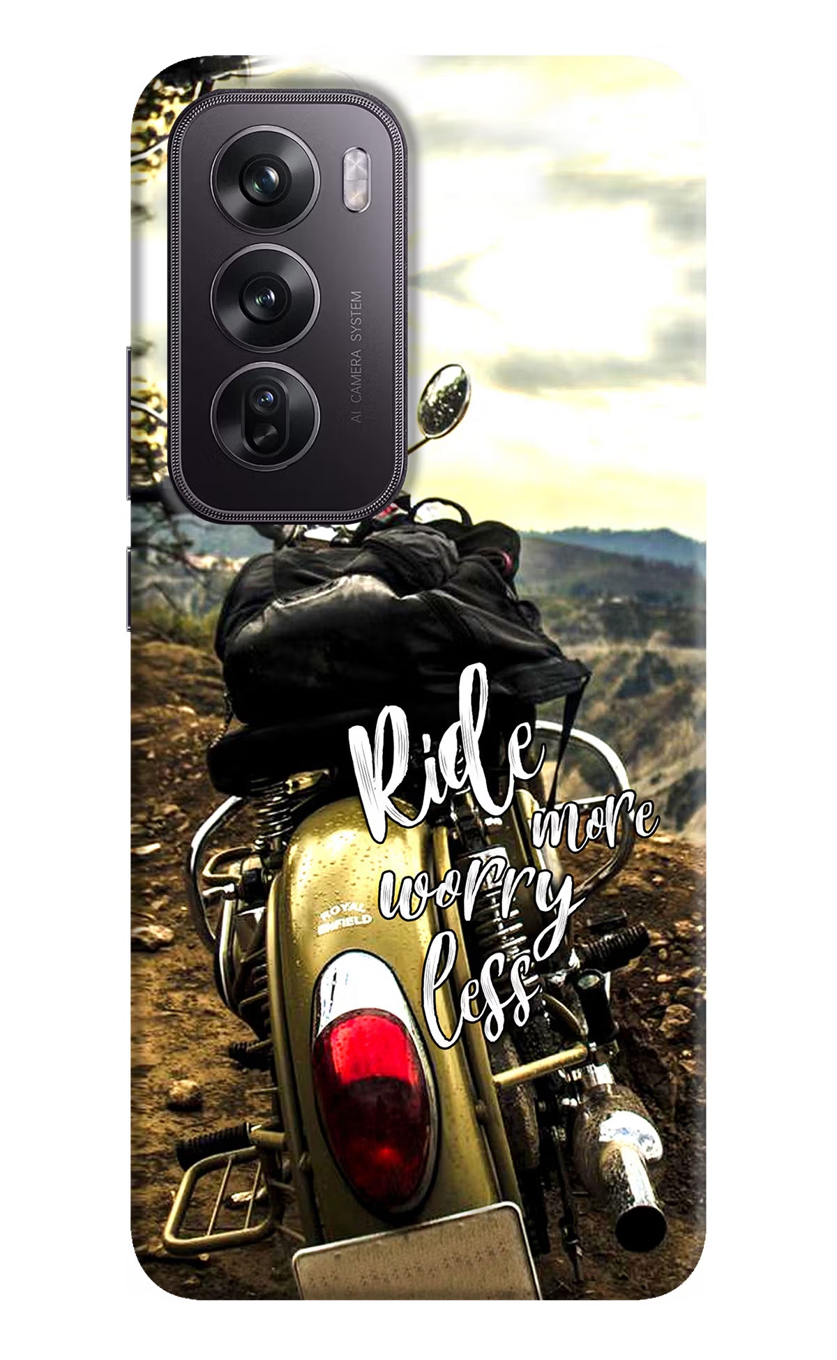 Ride More Worry Less Oppo Reno12 Pro 5G Hard Case Back Cover by Casekaro