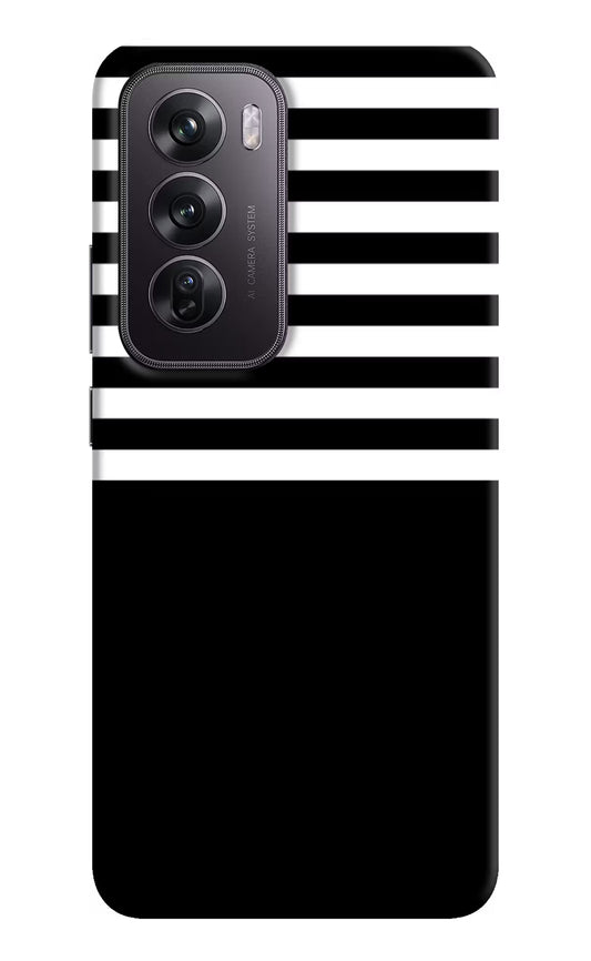 Black and White Print Oppo Reno12 Pro 5G Hard Case Back Cover by Casekaro