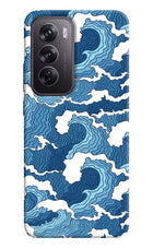 Blue Waves Oppo Reno12 Pro 5G Hard Case Back Cover by Casekaro
