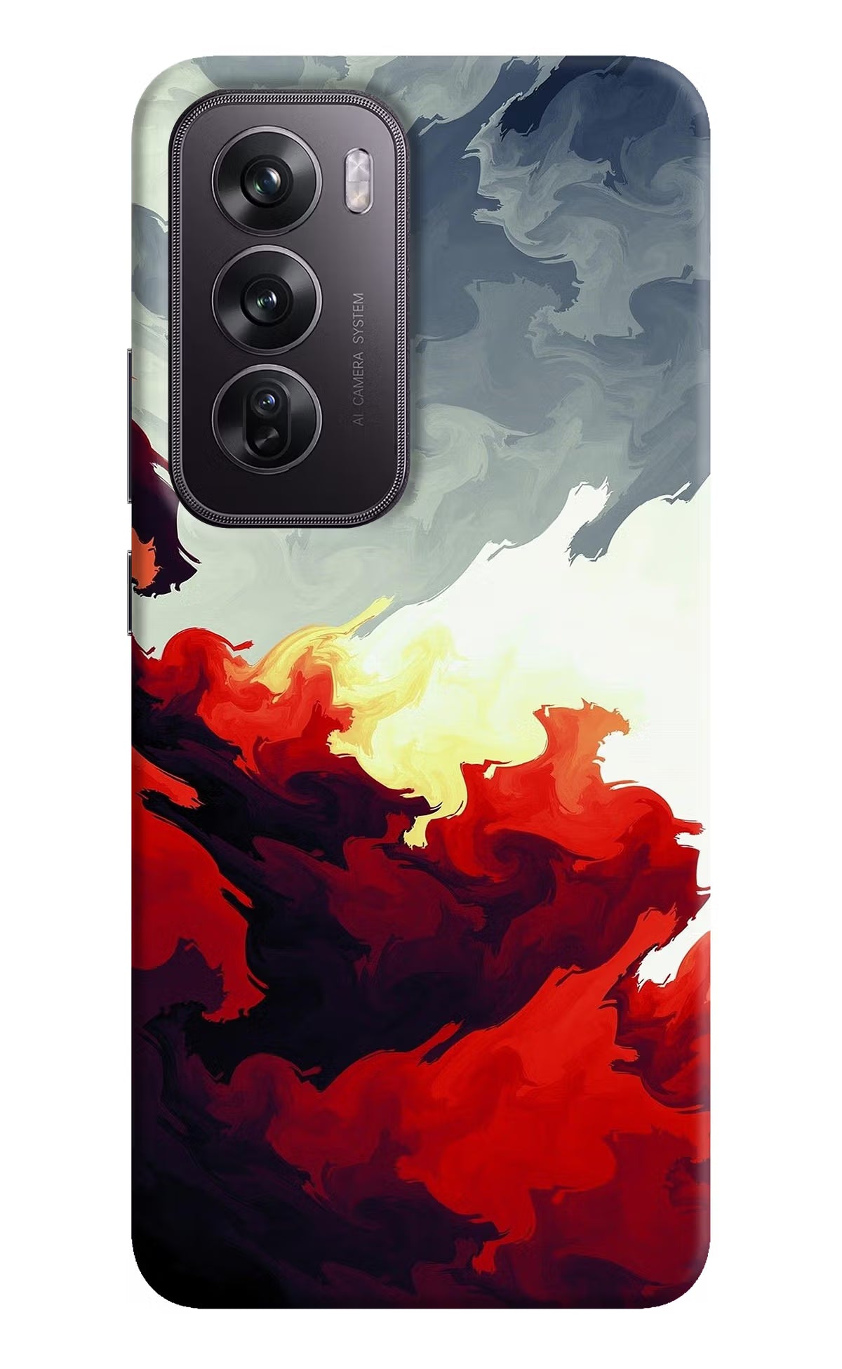 Fire Cloud Oppo Reno12 Pro 5G Hard Case Back Cover by Casekaro
