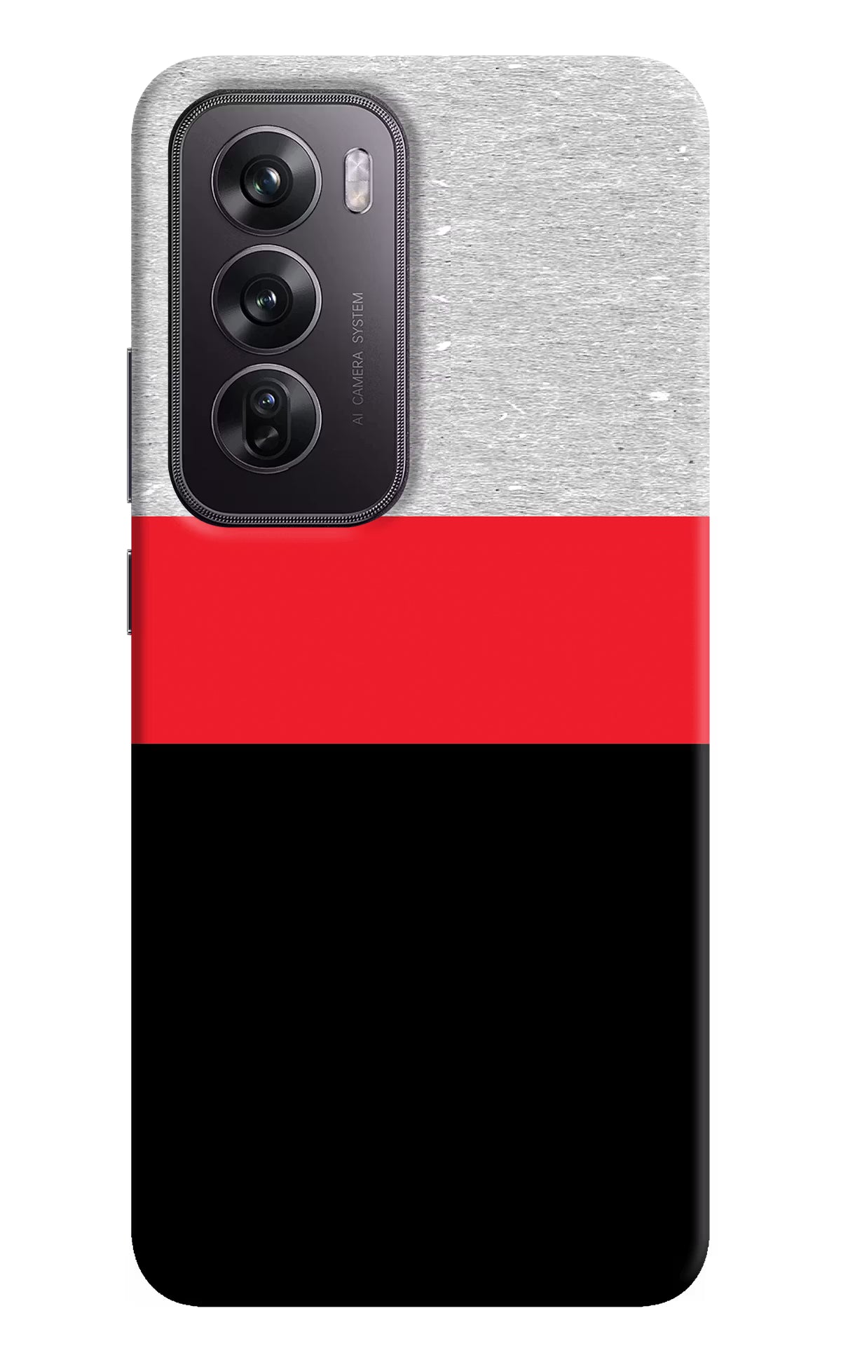 Tri Color Pattern Oppo Reno12 Pro 5G Hard Case Back Cover by Casekaro