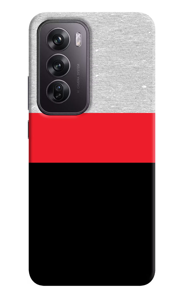 Tri Color Pattern Oppo Reno12 Pro 5G Hard Case Back Cover by Casekaro