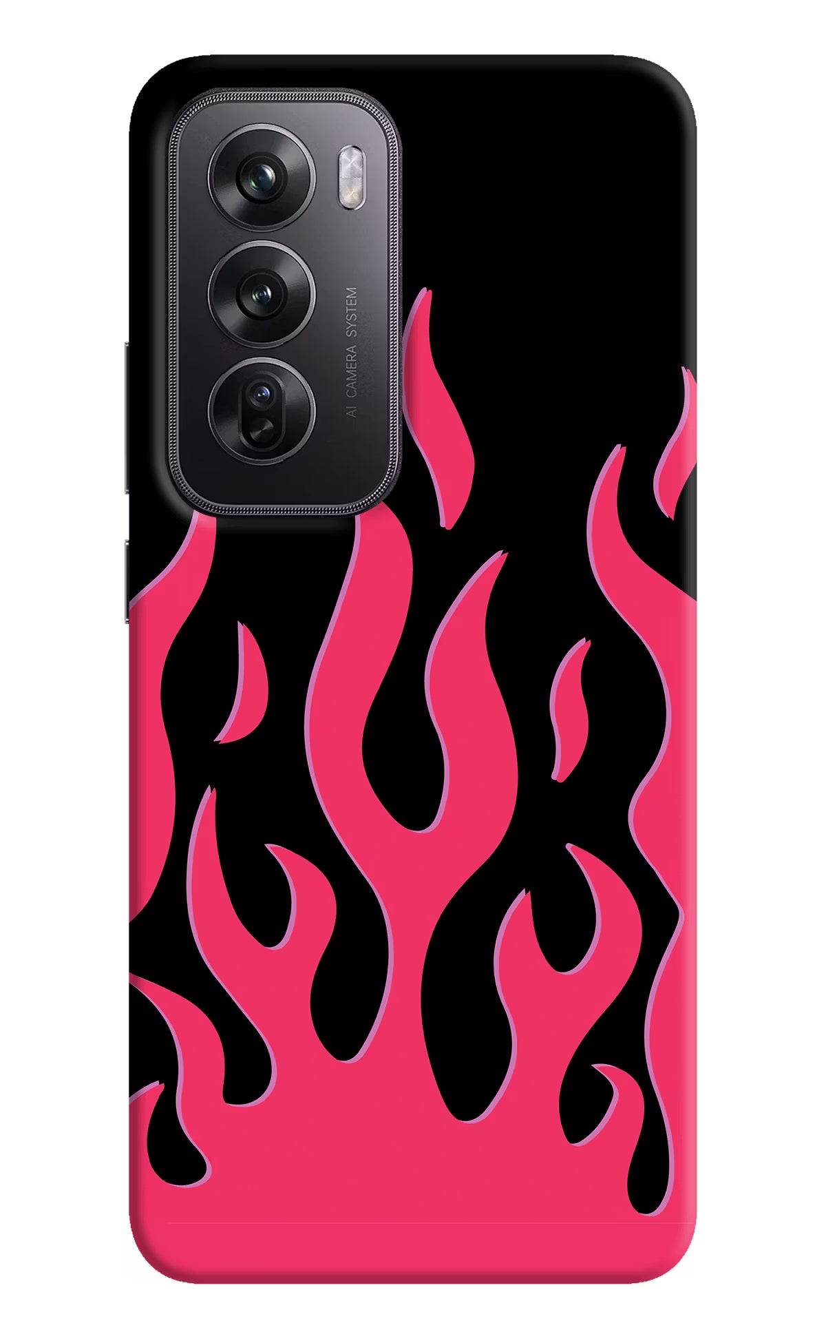 Fire Flames Oppo Reno12 Pro 5G Hard Case Back Cover by Casekaro