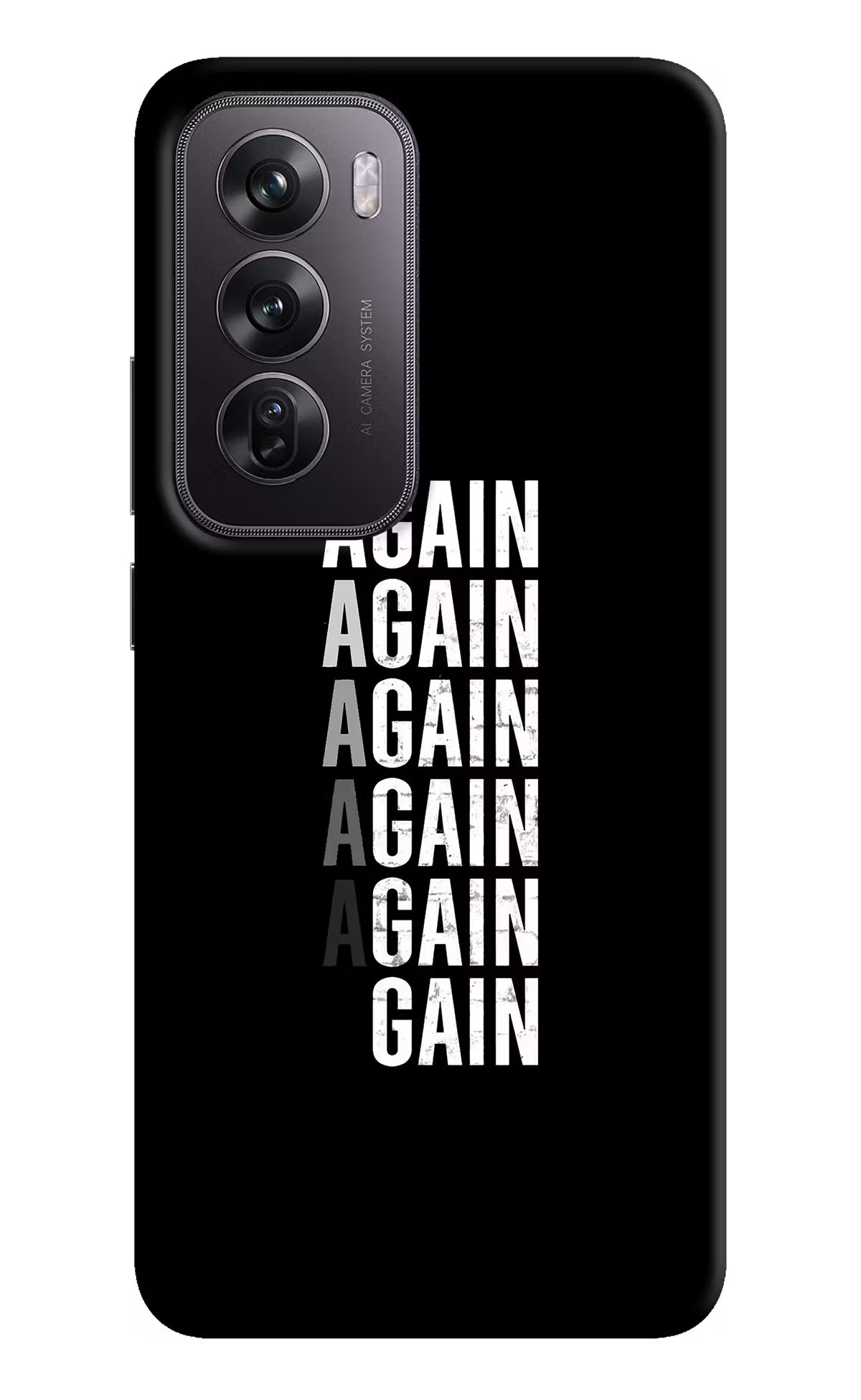 Again Again Gain Oppo Reno12 Pro 5G Hard Case Back Cover by Casekaro