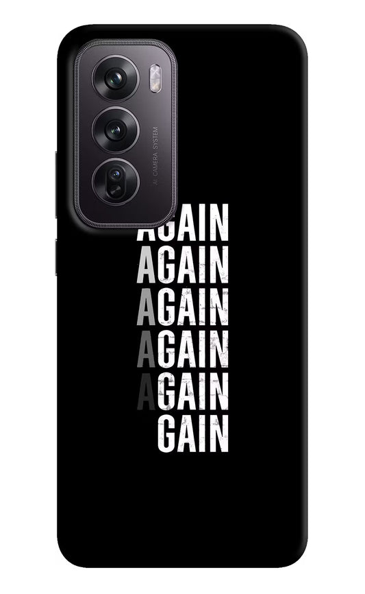 Again Again Gain Oppo Reno12 Pro 5G Hard Case Back Cover by Casekaro