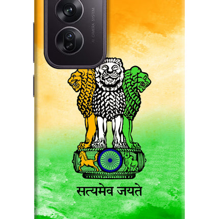 Satyamev Jayate Flag Oppo Reno12 Pro 5G Hard Case Back Cover by Casekaro