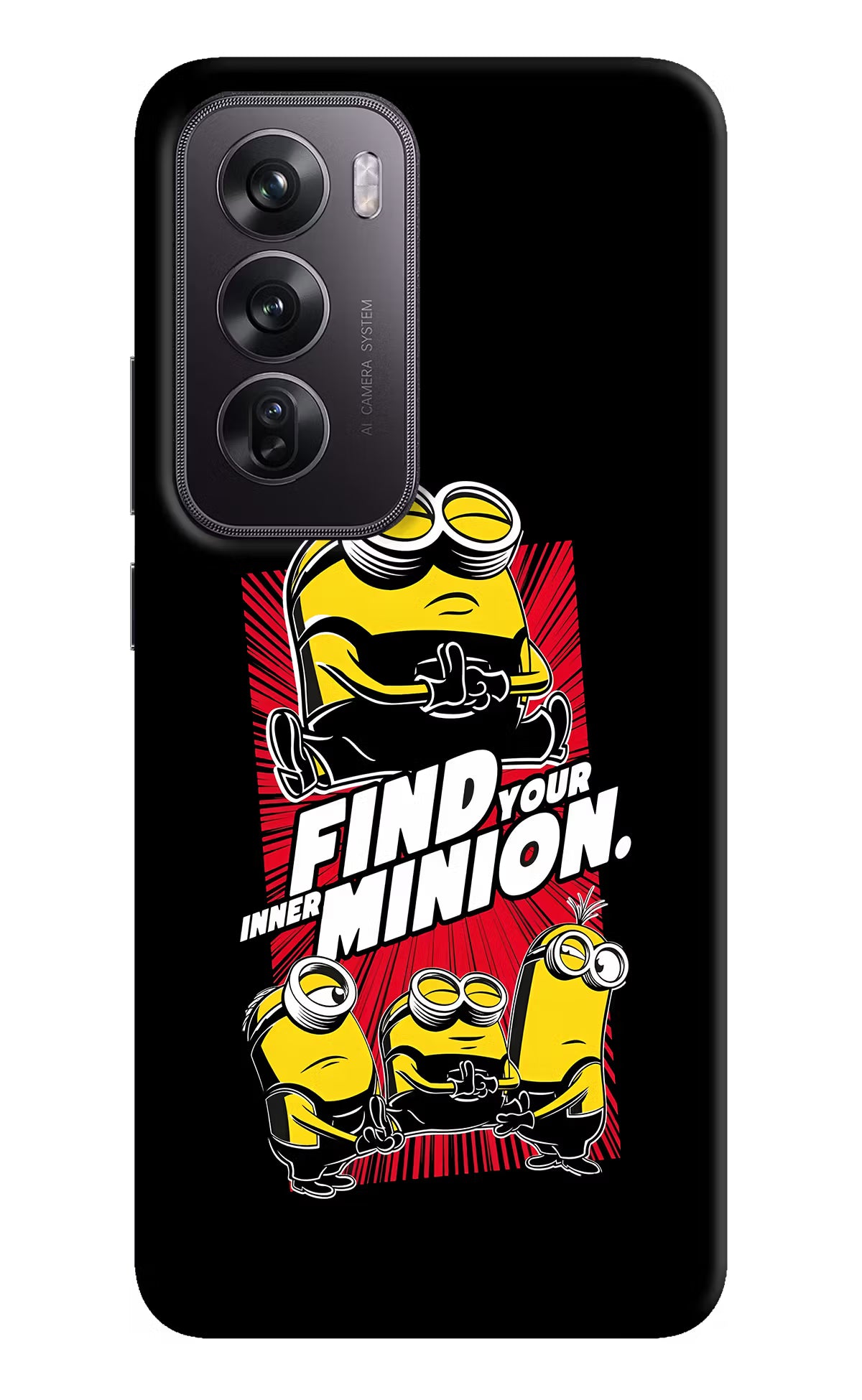 Find your inner Minion Oppo Reno12 Pro 5G Hard Case Back Cover by Casekaro