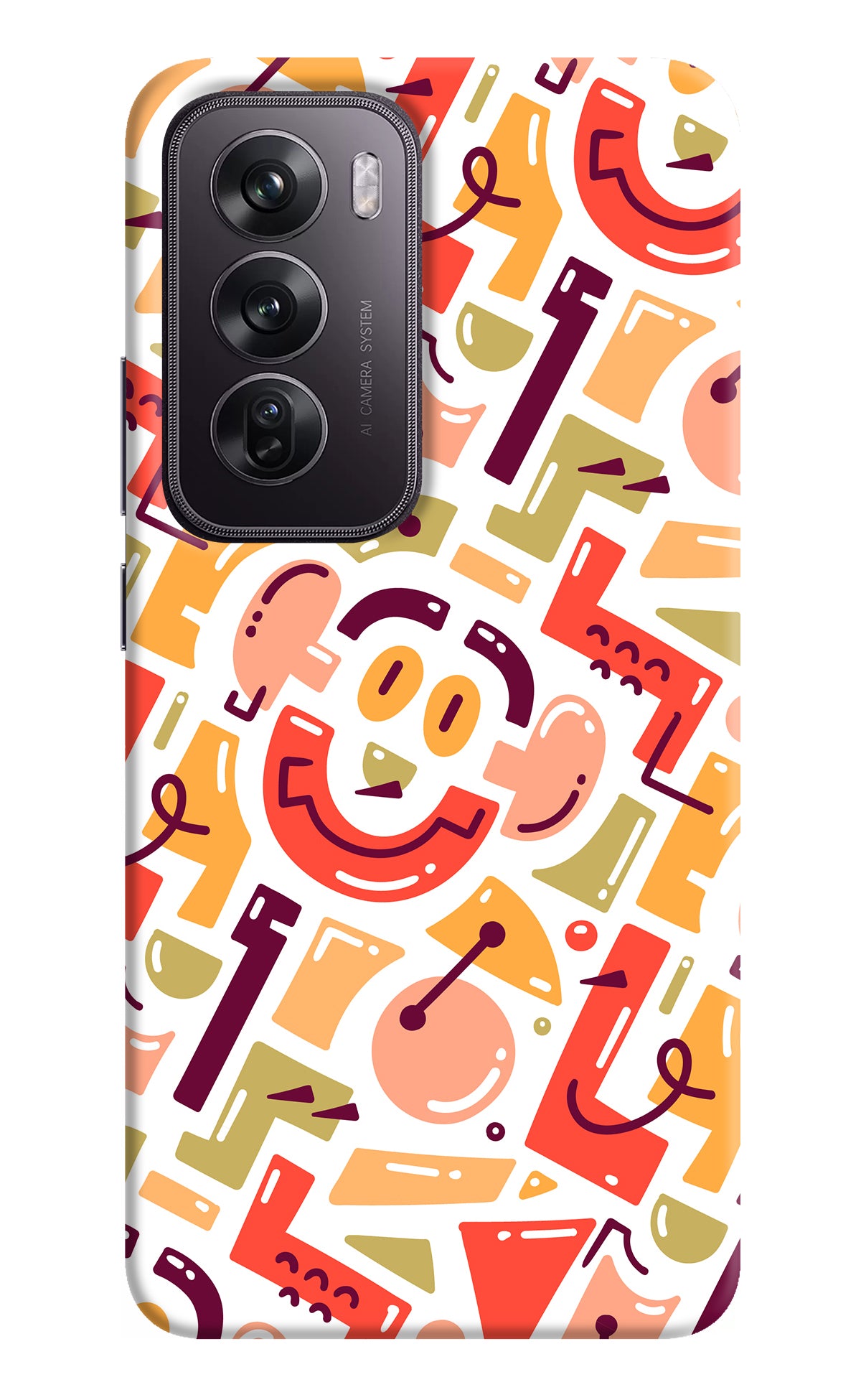 Doodle Pattern Oppo Reno12 Pro 5G Back Cover