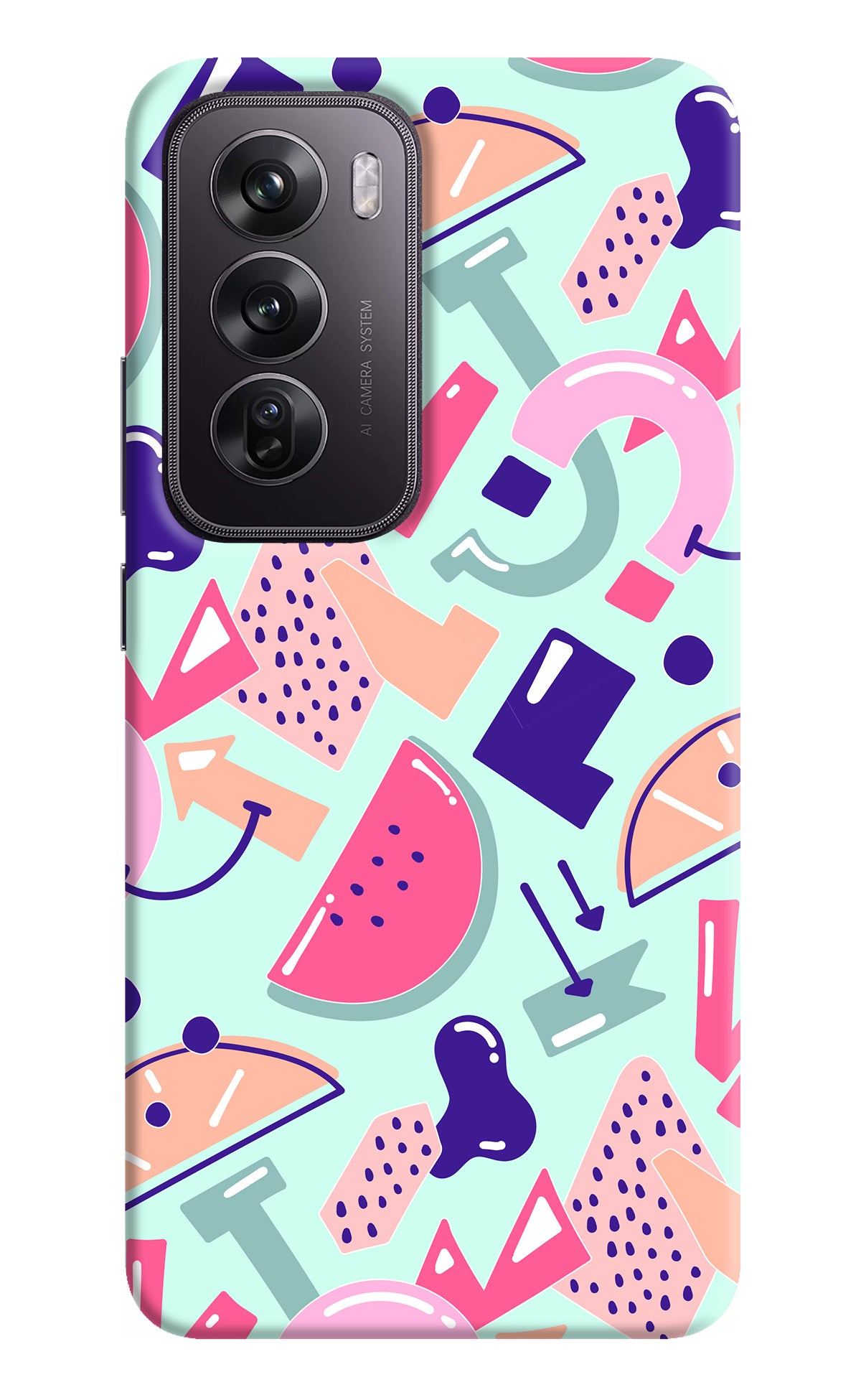 Doodle Pattern Oppo Reno12 Pro 5G Back Cover