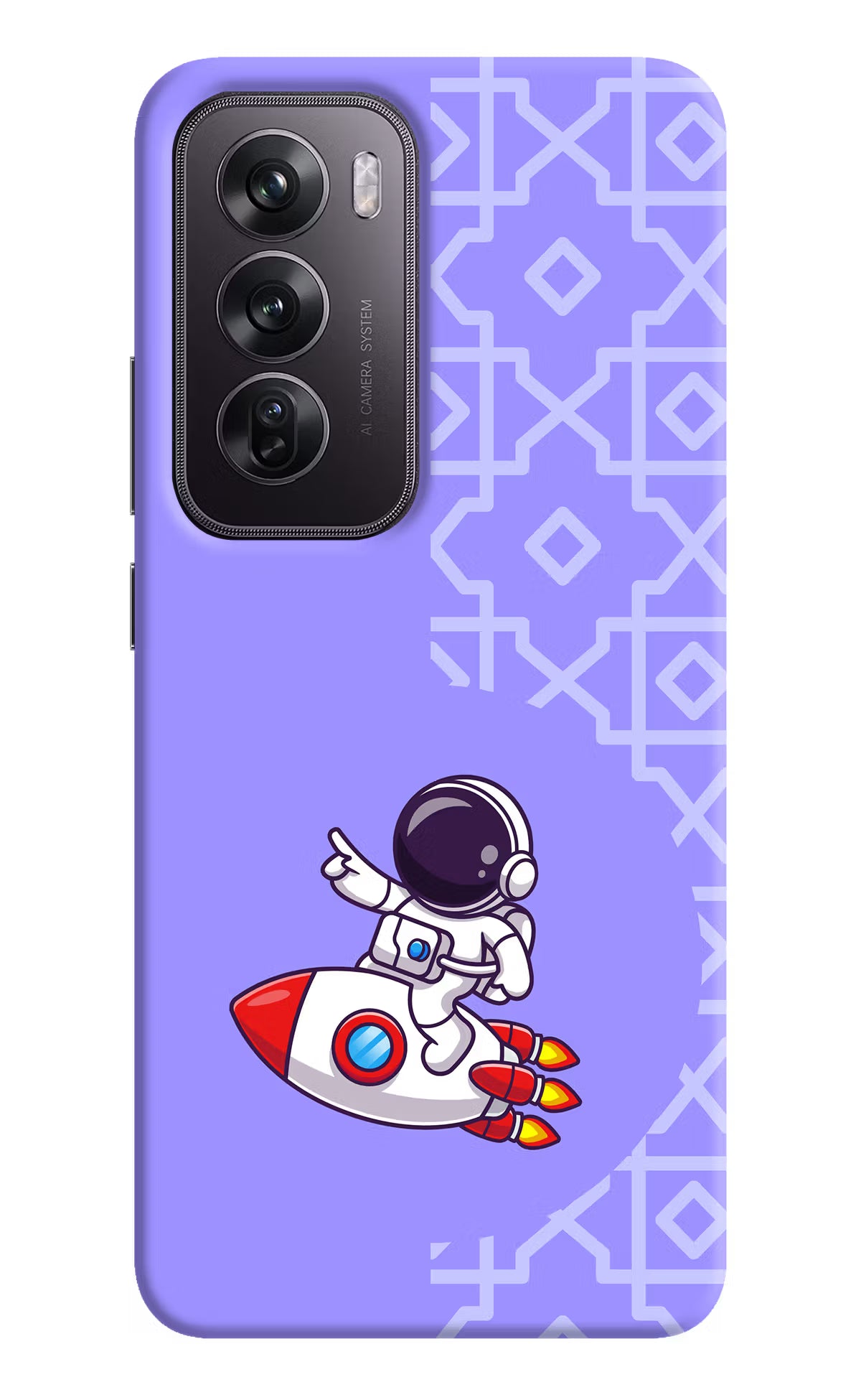 Cute Astronaut Oppo Reno12 Pro 5G Hard Case Back Cover by Casekaro