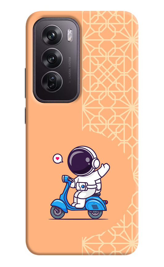 Cute Astronaut Riding Oppo Reno12 Pro 5G Hard Case Back Cover by Casekaro