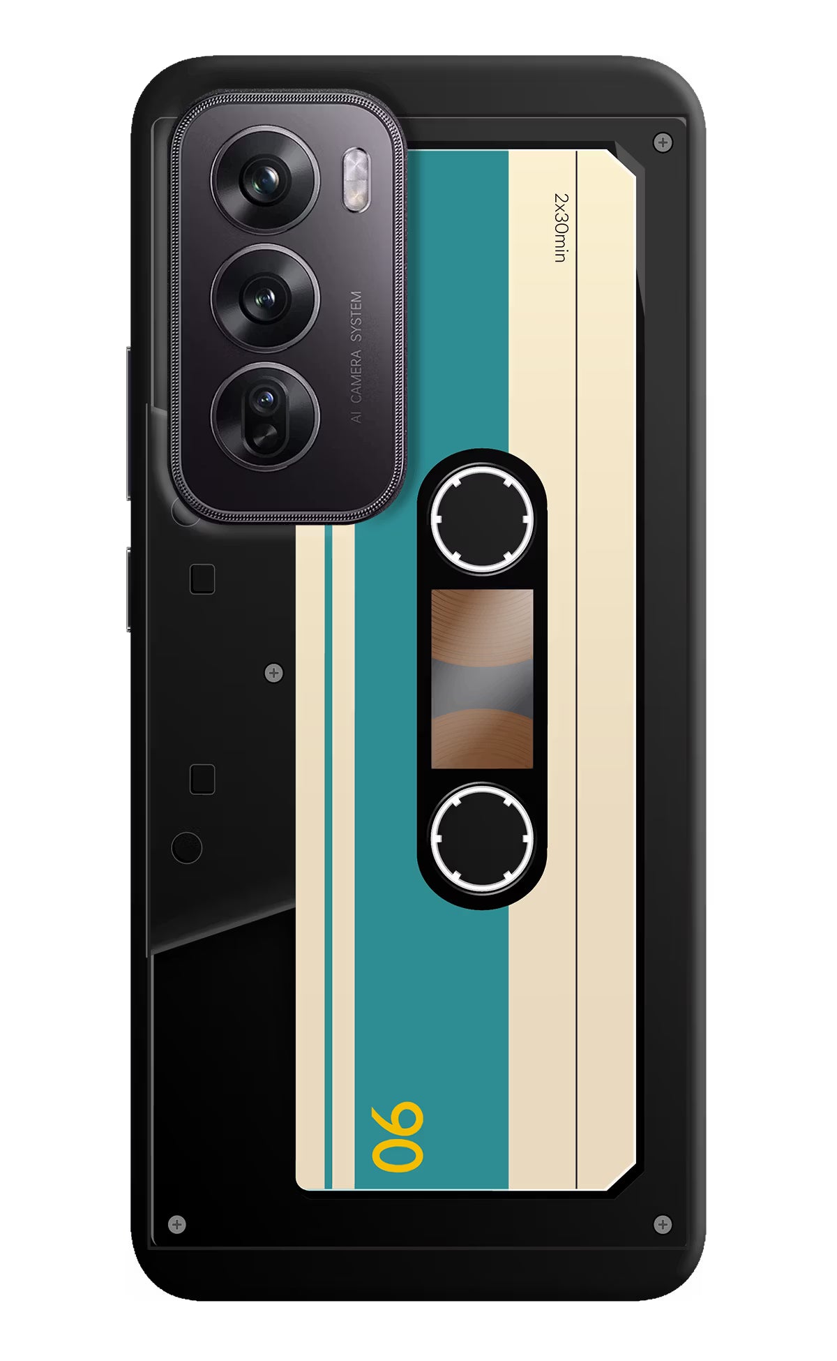 Cassette Oppo Reno12 Pro 5G Hard Case Back Cover by Casekaro