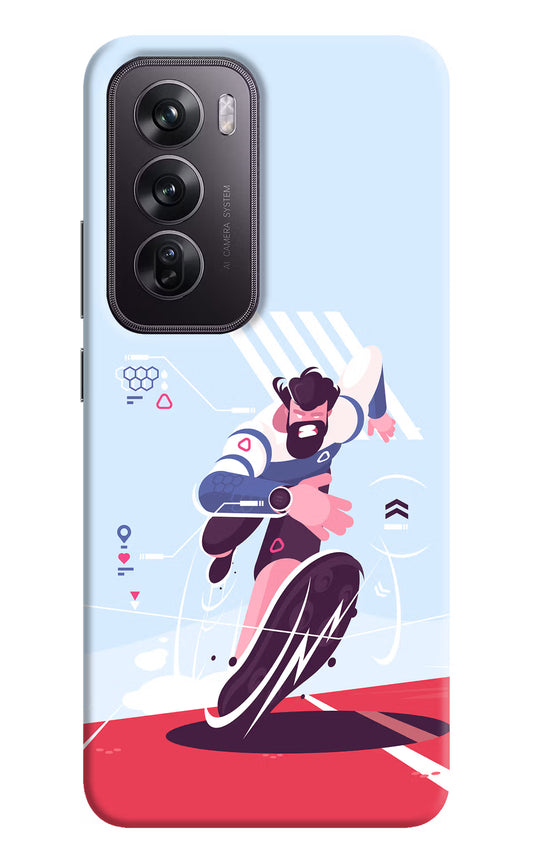 Run Pro Oppo Reno12 Pro 5G Hard Case Back Cover by Casekaro