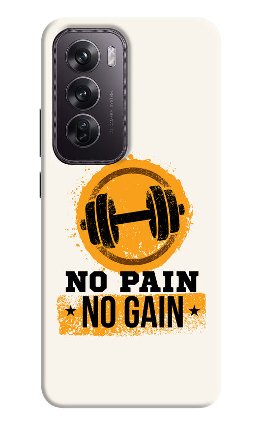 No Pain No Gain Oppo Reno12 Pro 5G Hard Case Back Cover by Casekaro