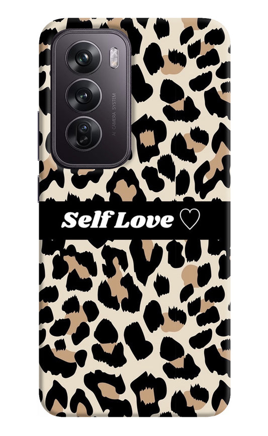 Leopard Print Self Love Oppo Reno12 Pro 5G Back Cover