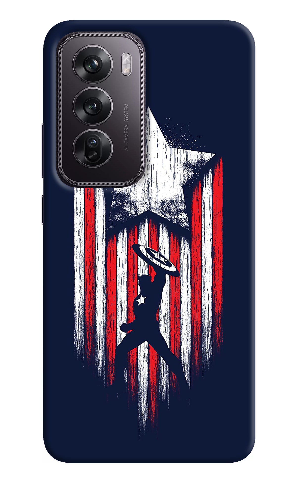 Captain America Marvel Art Oppo Reno12 Pro 5G Back Cover