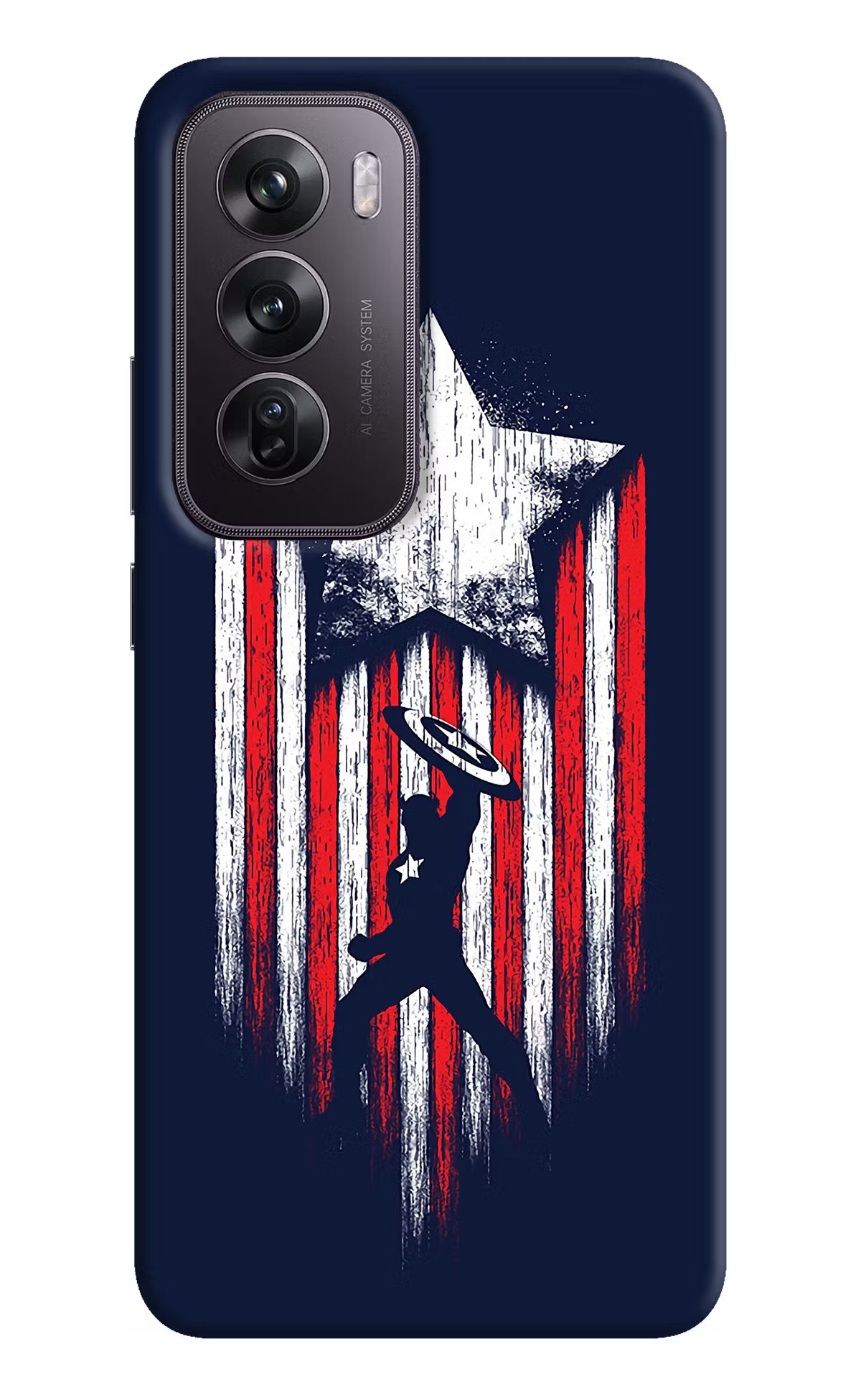 Captain America Marvel Art Oppo Reno12 Pro 5G Hard Case Back Cover by Casekaro
