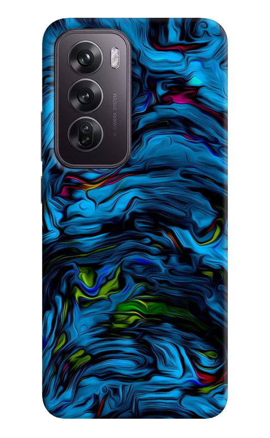 Dark Blue Abstract Oppo Reno12 Pro 5G Hard Case Back Cover by Casekaro