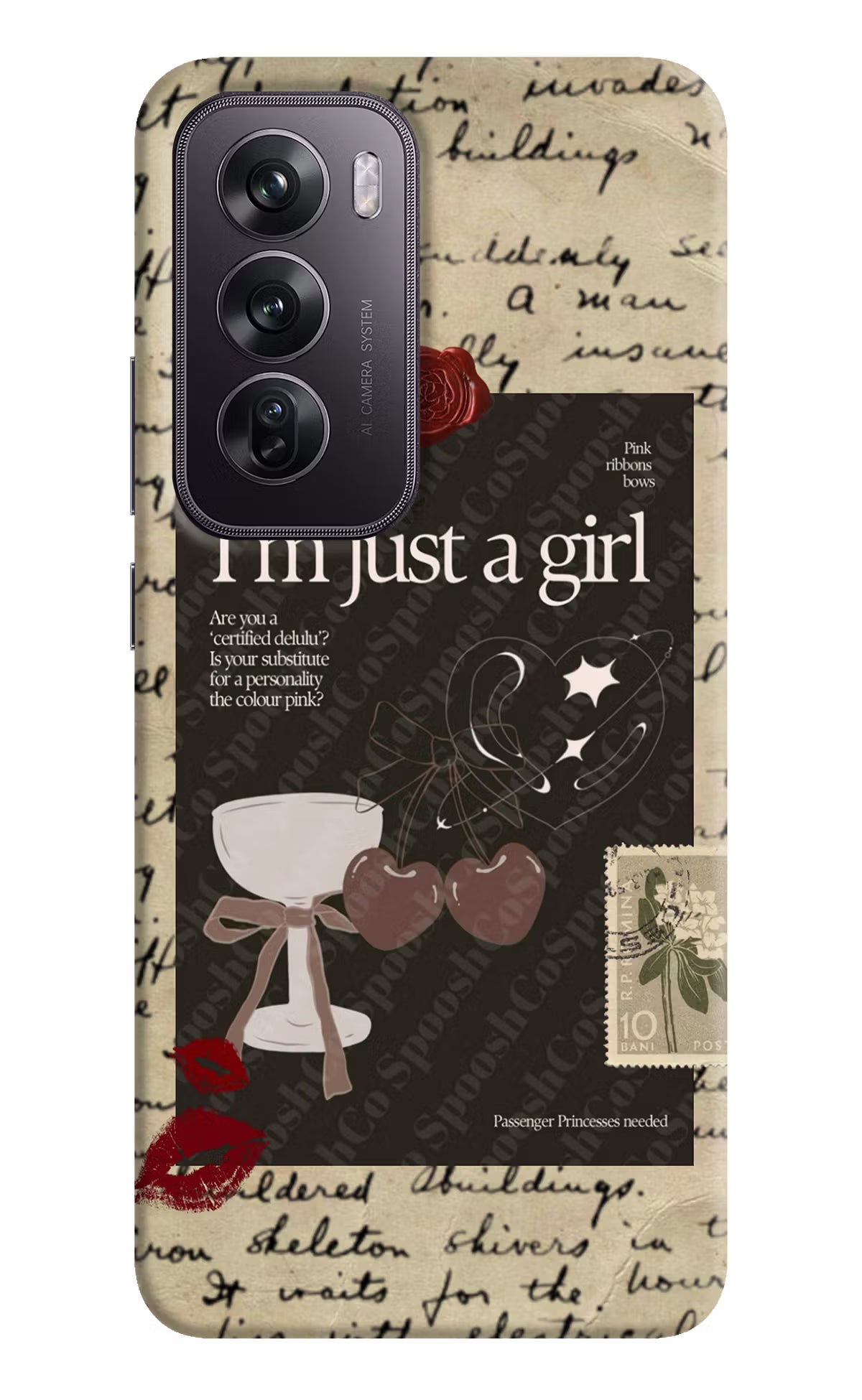 I am just a girl Oppo Reno12 Pro 5G Hard Case Back Cover by Casekaro