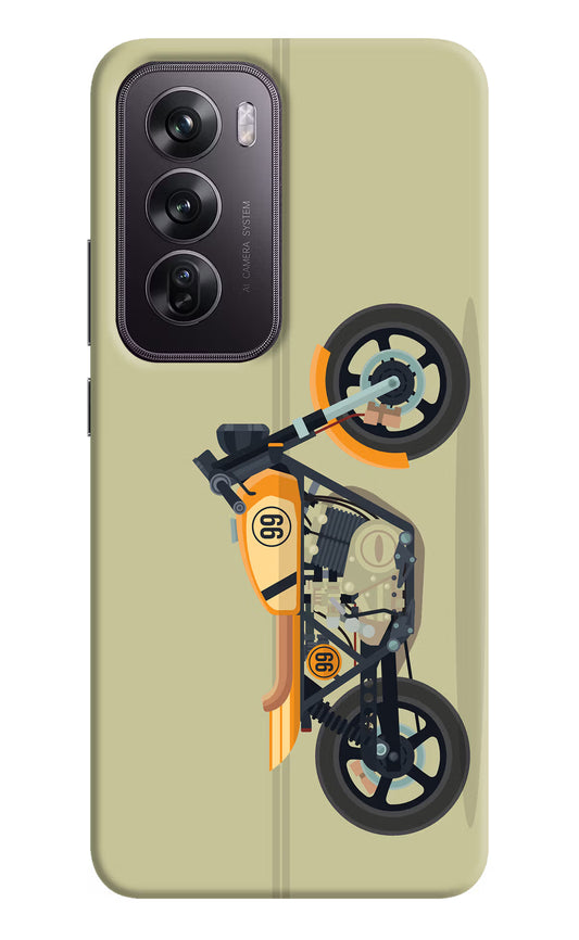 Vertical Speedster Oppo Reno12 Pro 5G Hard Case Back Cover by Casekaro