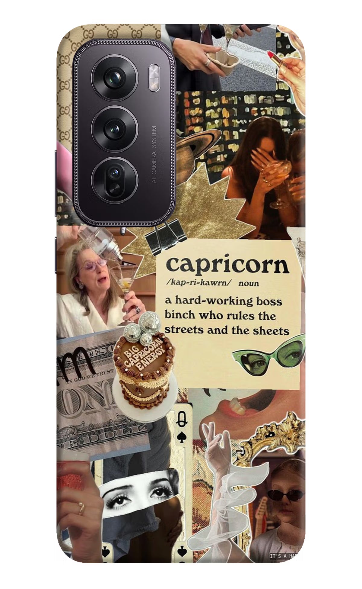 Capricorn Zodiac Oppo Reno12 Pro 5G Hard Case Back Cover by Casekaro