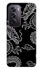 Twin Dragons Oppo Reno12 Pro 5G Hard Case Back Cover by Casekaro