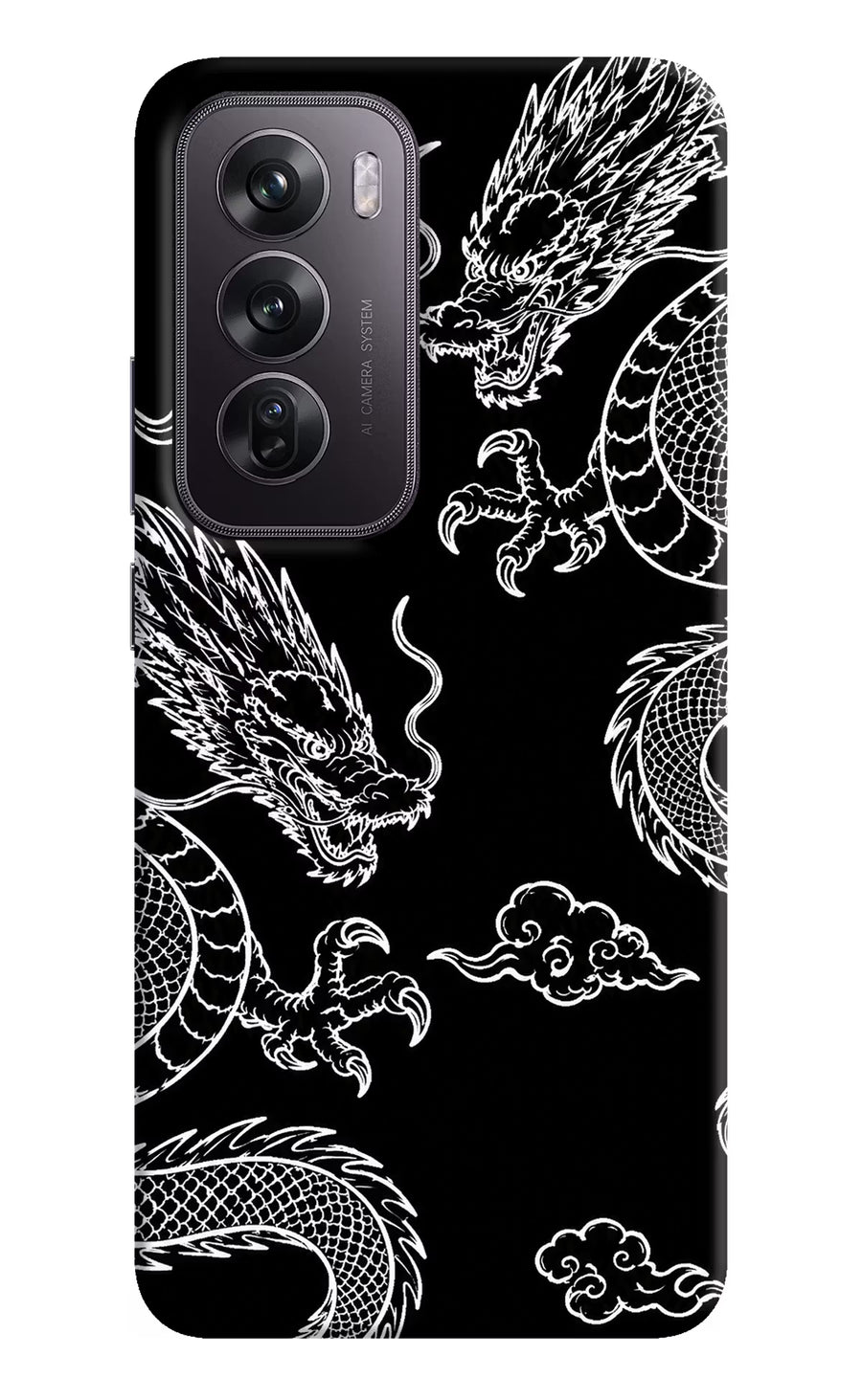 Twin Dragons Oppo Reno12 Pro 5G Back Cover, Hard case