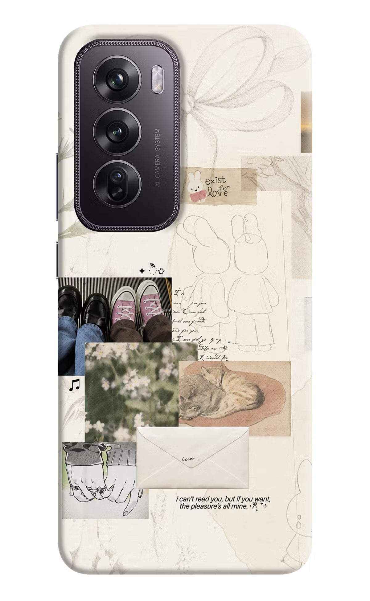 Soft Aesthetic Oppo Reno12 Pro 5G Back Cover