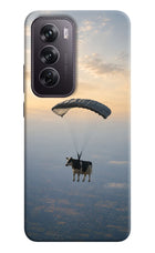 Skydiving Cow Oppo Reno12 Pro 5G Hard Case Back Cover by Casekaro