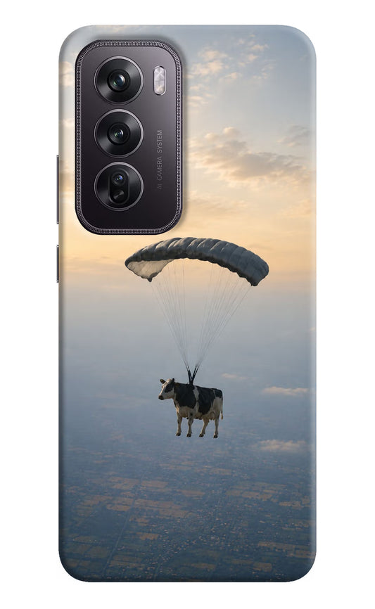 Skydiving Cow Oppo Reno12 Pro 5G Hard Case Back Cover by Casekaro