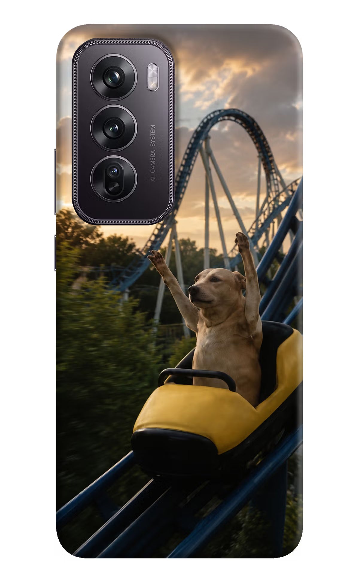 Rollercoaster Dog Oppo Reno12 Pro 5G Back Cover