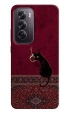 Midnight Cat Oppo Reno12 Pro 5G Hard Case Back Cover by Casekaro
