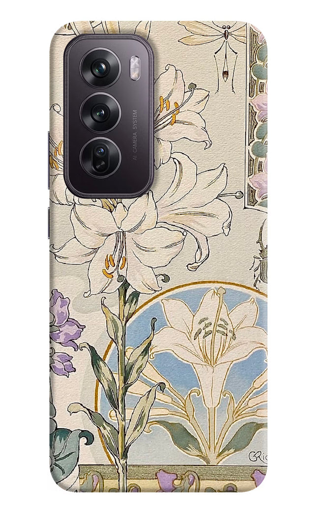 White Lily Oppo Reno12 Pro 5G Hard Case Back Cover by Casekaro