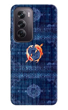 Koi Blue Oppo Reno12 Pro 5G Hard Case Back Cover by Casekaro