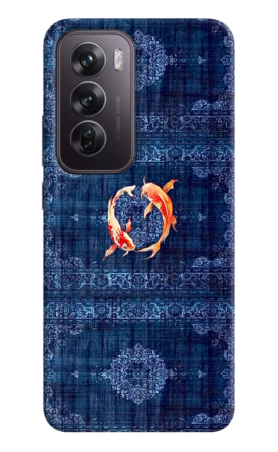 Koi Blue Oppo Reno12 Pro 5G Back Cover, Hard case