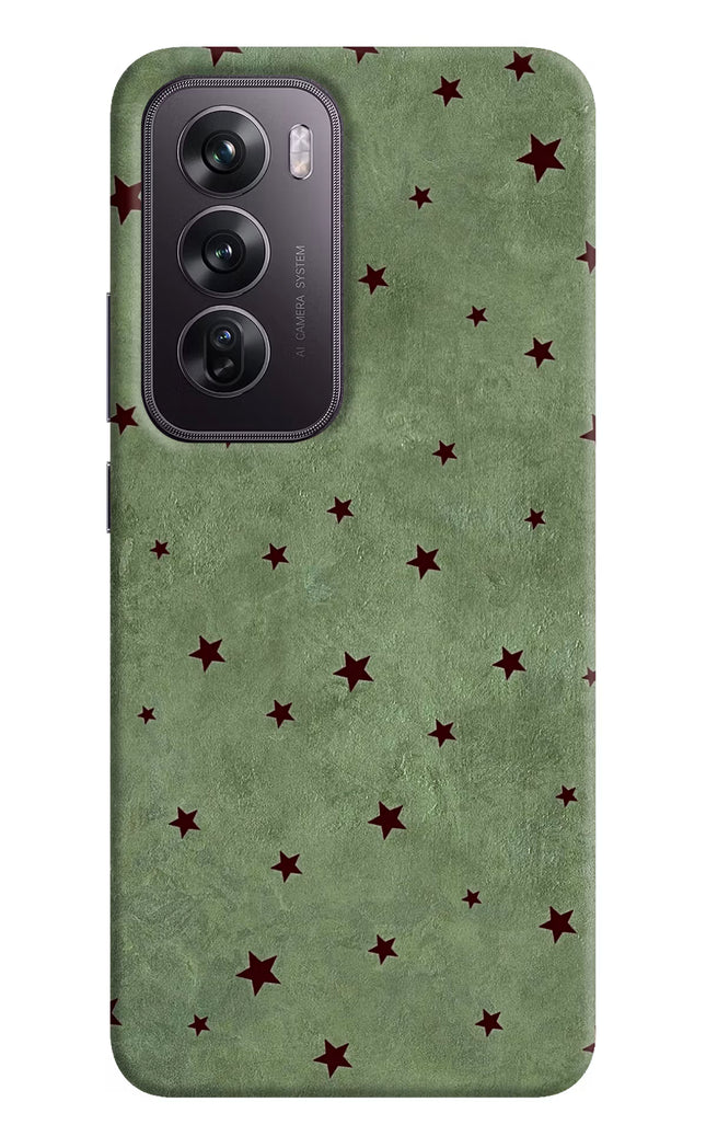 Green Stars Oppo Reno12 Pro 5G Hard Case Back Cover by Casekaro