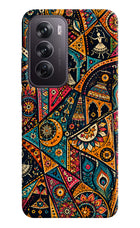 Folk Print Oppo Reno12 Pro 5G Hard Case Back Cover by Casekaro