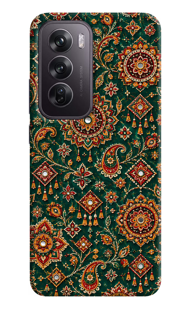 Green Pataka Oppo Reno12 Pro 5G Hard Case Back Cover by Casekaro