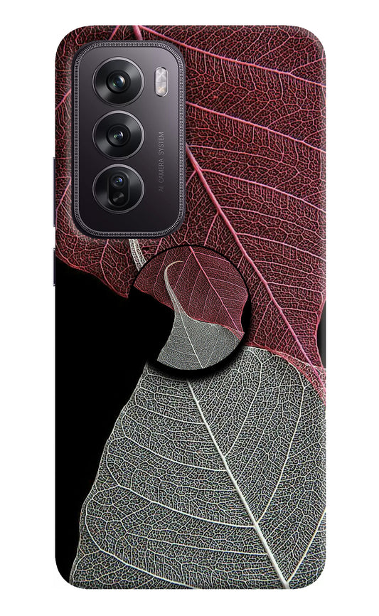 Leaf Pattern Oppo Reno12 Pro 5G Pop Case