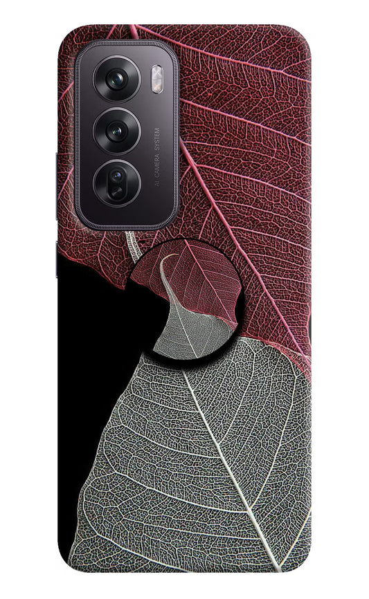 Leaf Pattern Oppo Reno12 Pro 5G Pop Case by Casekaro