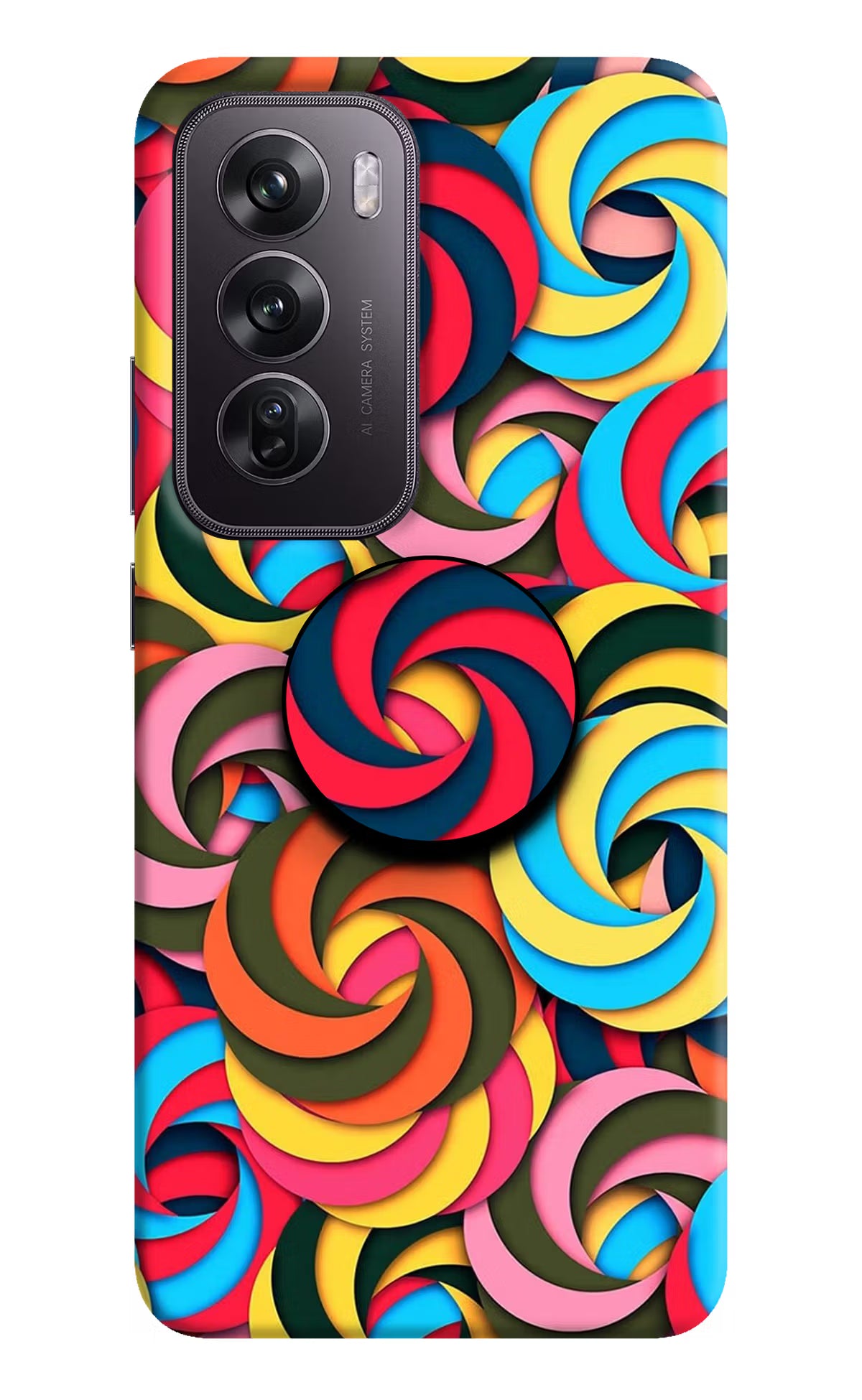 Spiral Pattern Oppo Reno12 Pro 5G Pop Case by Casekaro