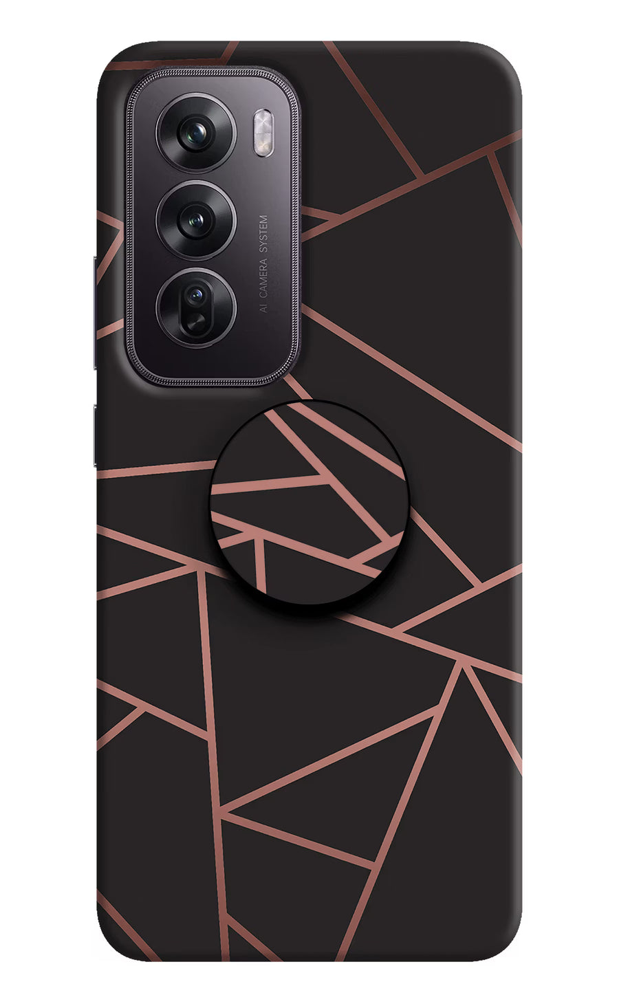 Geometric Pattern Oppo Reno12 Pro 5G Pop Case, Hard case